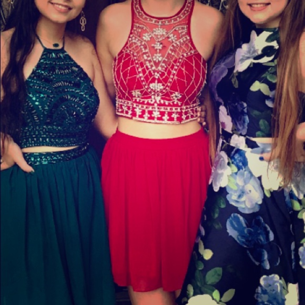 Red embellished homecoming/prom  dress